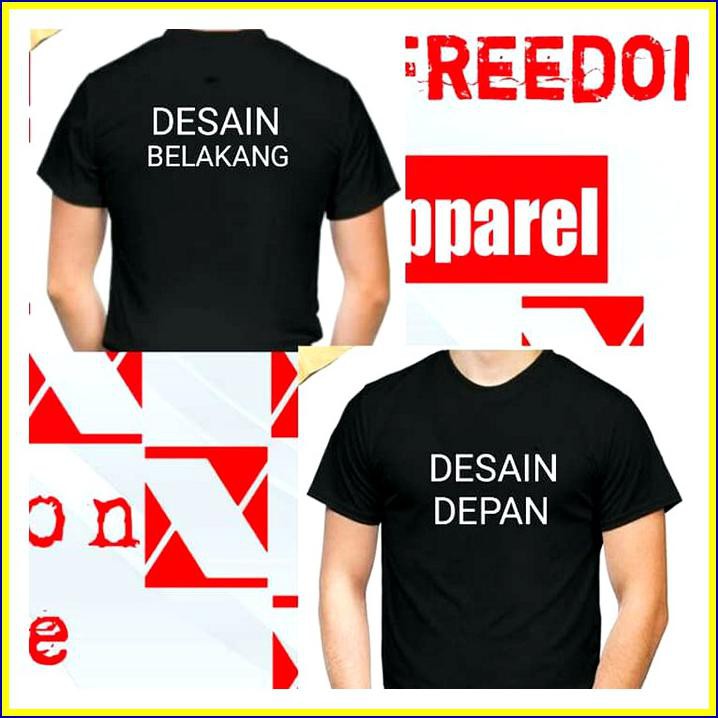 Sablon Kaos Satuanlusinan Depan Belakang Polyflex Merah S Elvia Workshop