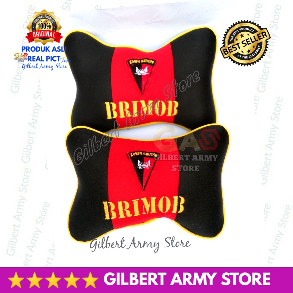 GILBERT ARMY STORE Bantal Mobil Logo Brimob Pelopor  Merah Variasi Terbaru