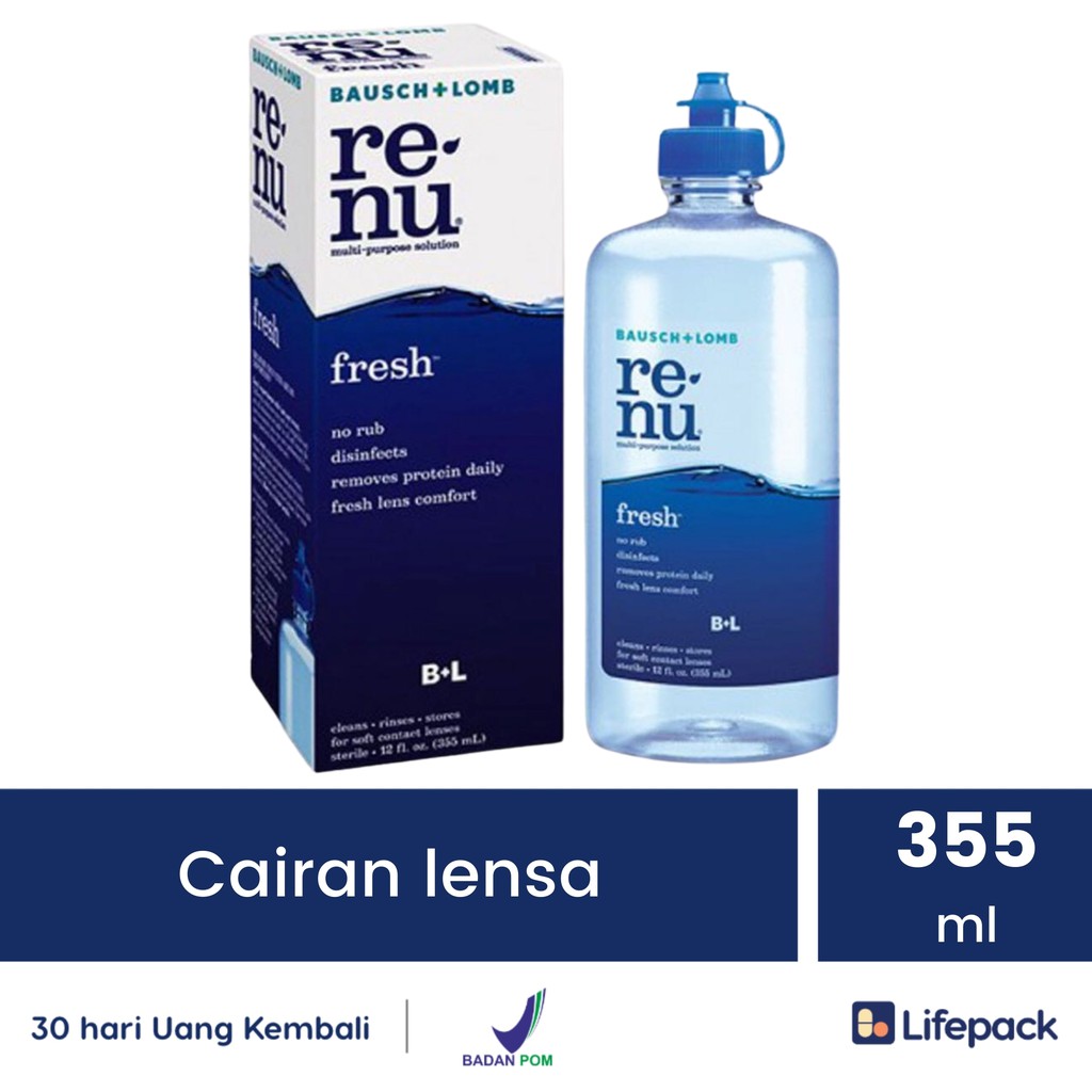 Renu Fresh Mps - Cairan Pembersih Lensa Kontak - Lifepack-355 ML