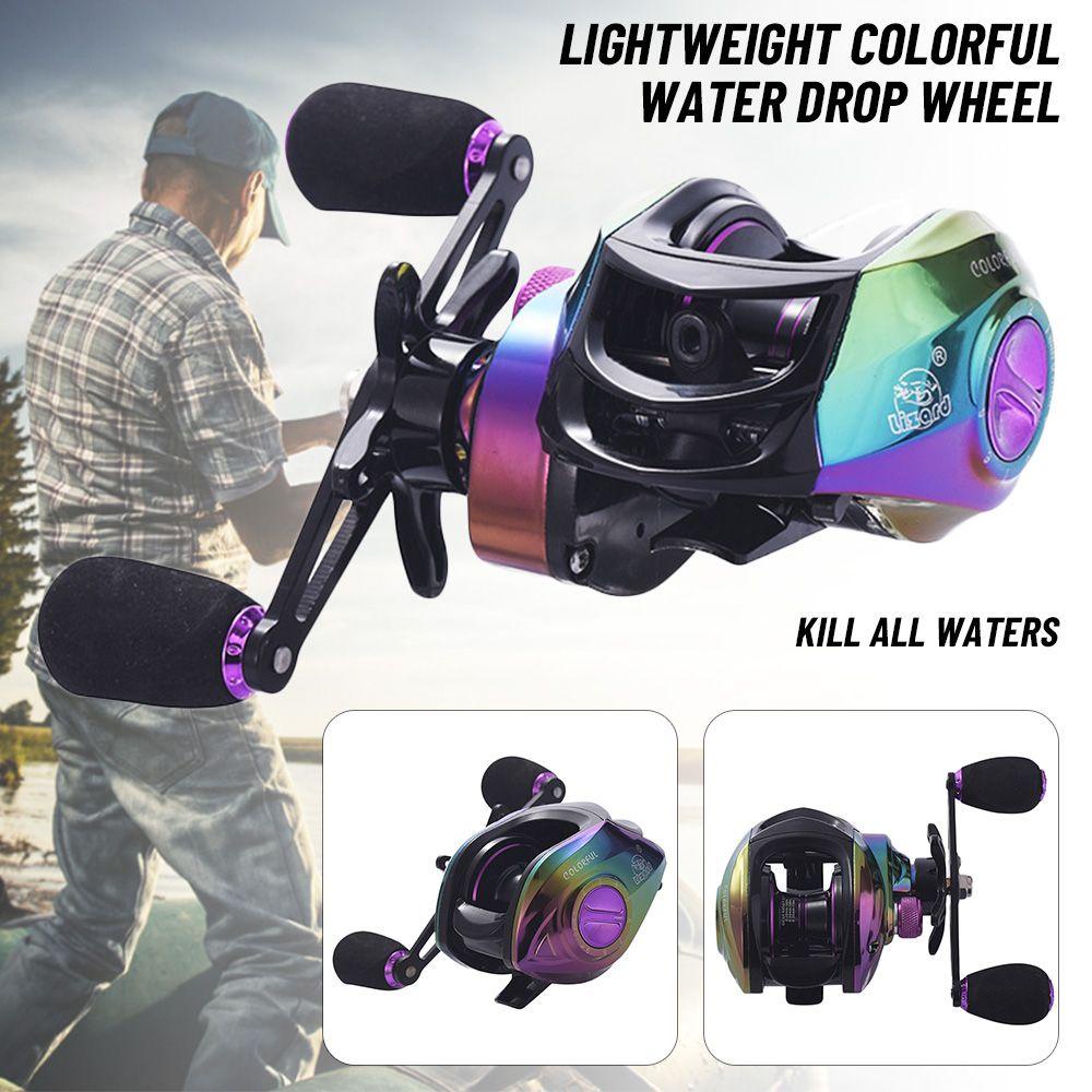 TOP Colorful Lure Alat Pancing Tangan Kiri Kanan Garis Anti Goreng Micro Black Fishing Reel