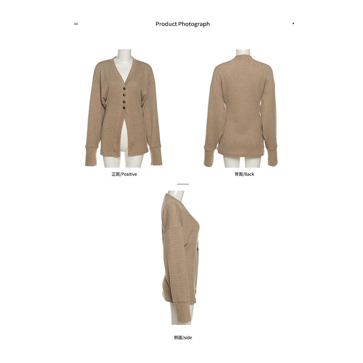 #Sisjuly# Jaket rajut retro wanita mid-length niche slim breasted slim cardigan top wanita