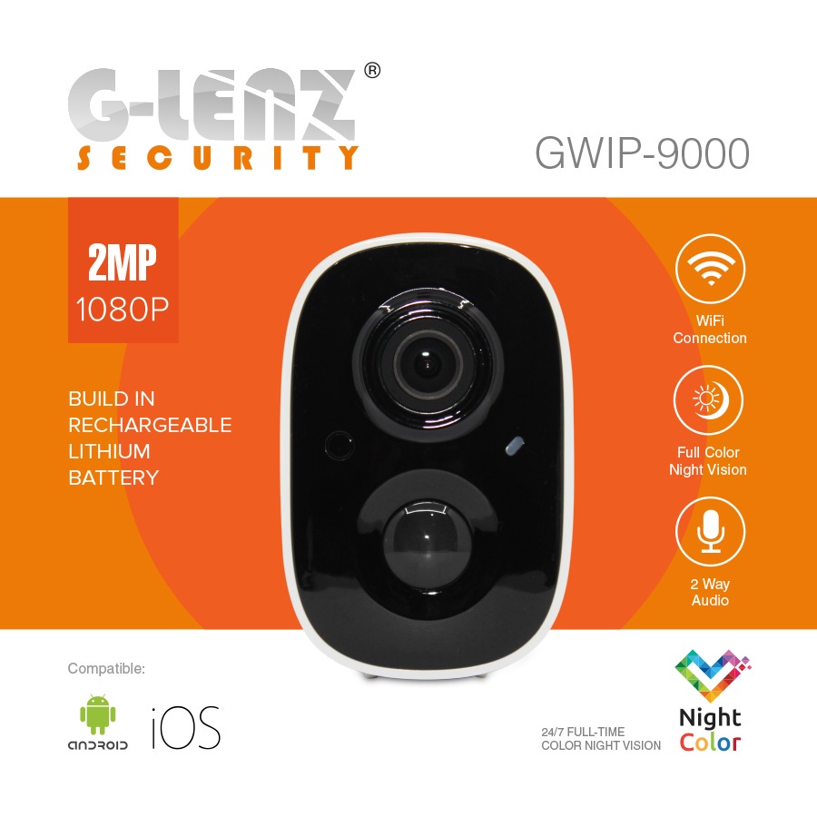 Jual GLENZ SMART BATTERY IP CAMERA CCTV OUTDOOR GWIP 9000 (Full HD