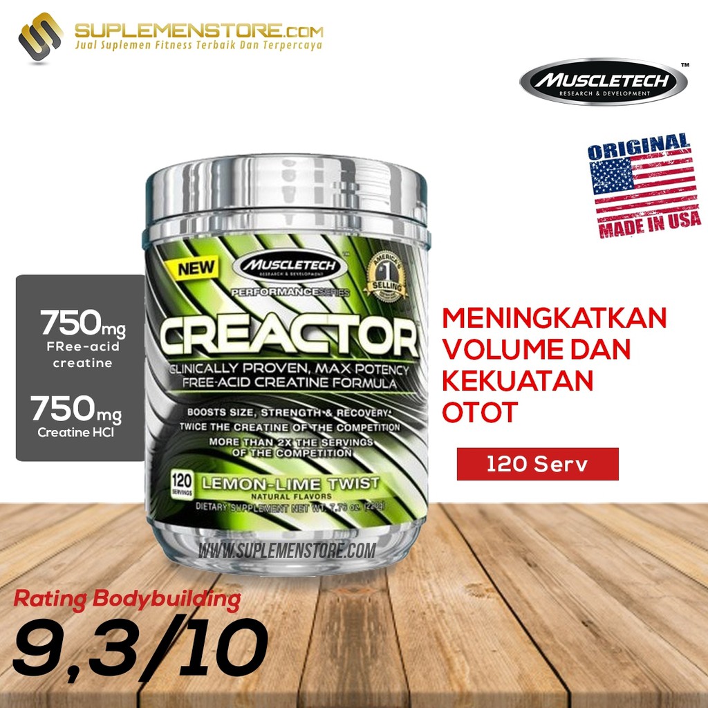 Muscletech Creactor Creatine 120 Serving LEMON LIME TWIST