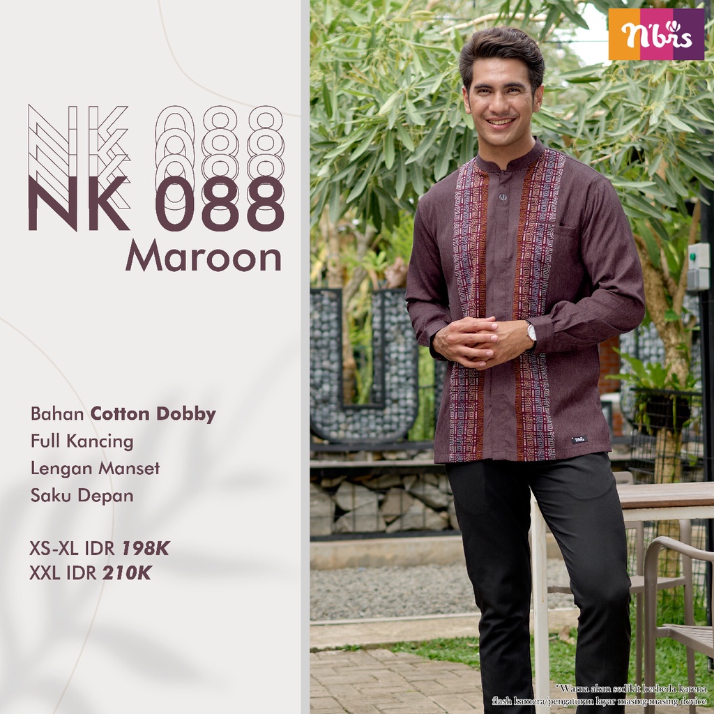 Nibras Koko Nk 88 Material Bahan Cotton Dobby Baju Cowok Casual Terbaru Masa Kini