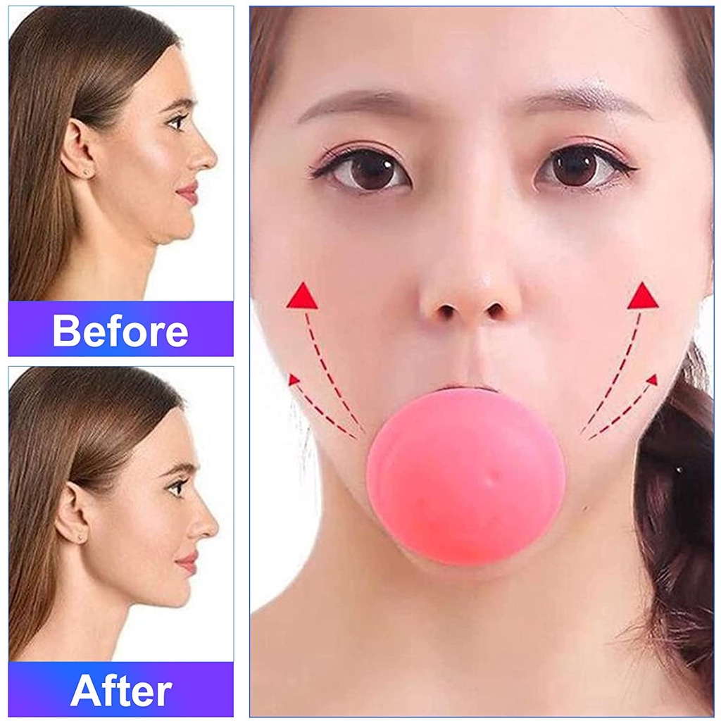 1 Pc Alat Pengangkat Wajah Bentuk V Bahan Silikon Warna Pink Untuk Menghilangkan Double Chin