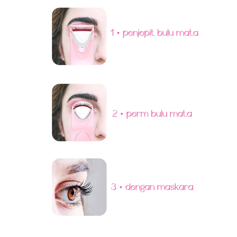 Penjepit Bulu Mata dengan Heated Listrik Portabel Eyelash Curler for Bulu Mata Palsu Dan Natural Eyelash Makeup