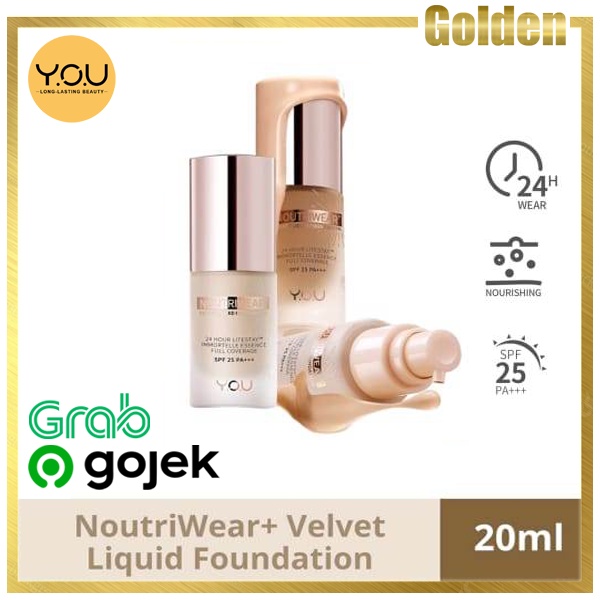 YOU NoutriWear+ Velvet Liquid Foundation Original Asli