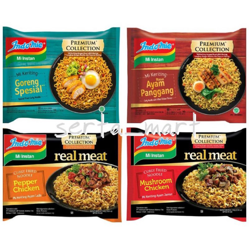 

Indomie Mie Keriting Goreng Special / Ayam Panggang - Indomie Mi Instan Real Meat Ayam Jamur / Mushroom Chicken Premium Collection