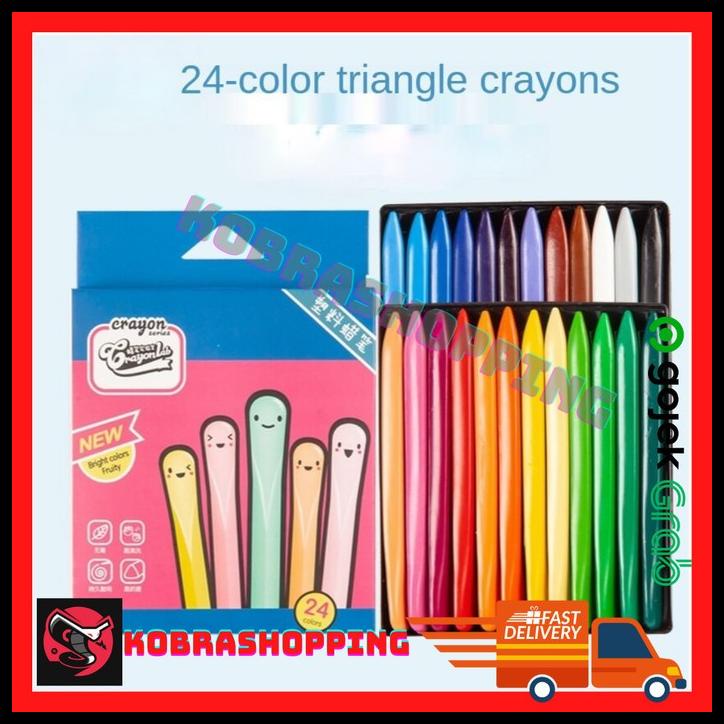 

Crayon Triangle 24 Pcs - Waterproof - Crayon Triangle Waterproof 24Pc