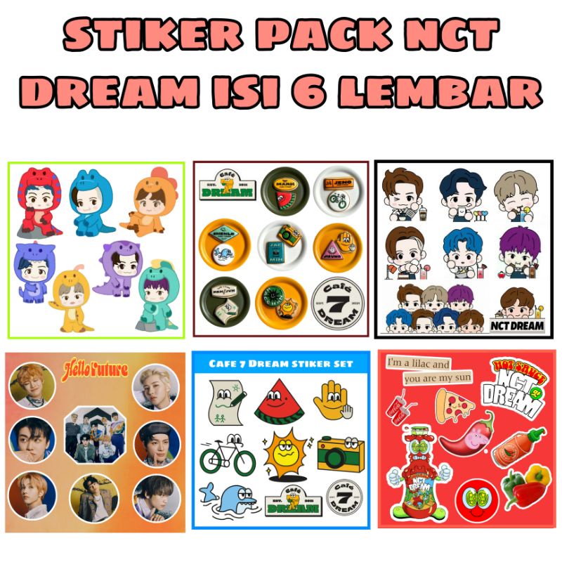STICKER PACK NCT DREAM CAFE 7 DREAM, DINO, HOT SAUCE, HELLO FUTURE stiker pack