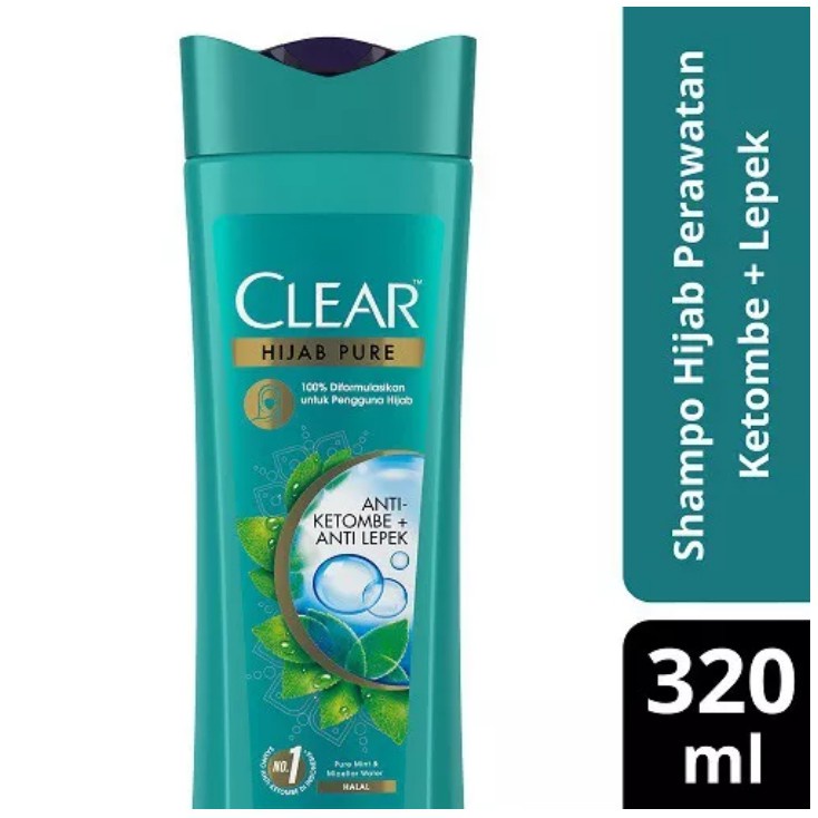 CLEAR Shampoo HIJAB PURE 320ml Shampo sampo perawaran rambut original murah