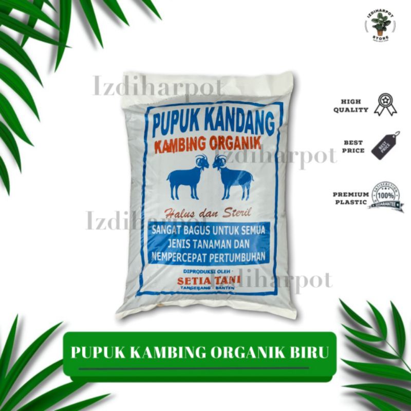 PUPUK KANDANG KAMBING BIRU ORGANIK HALUS DAN STERIL - KAMBING KEMASAN BIRU