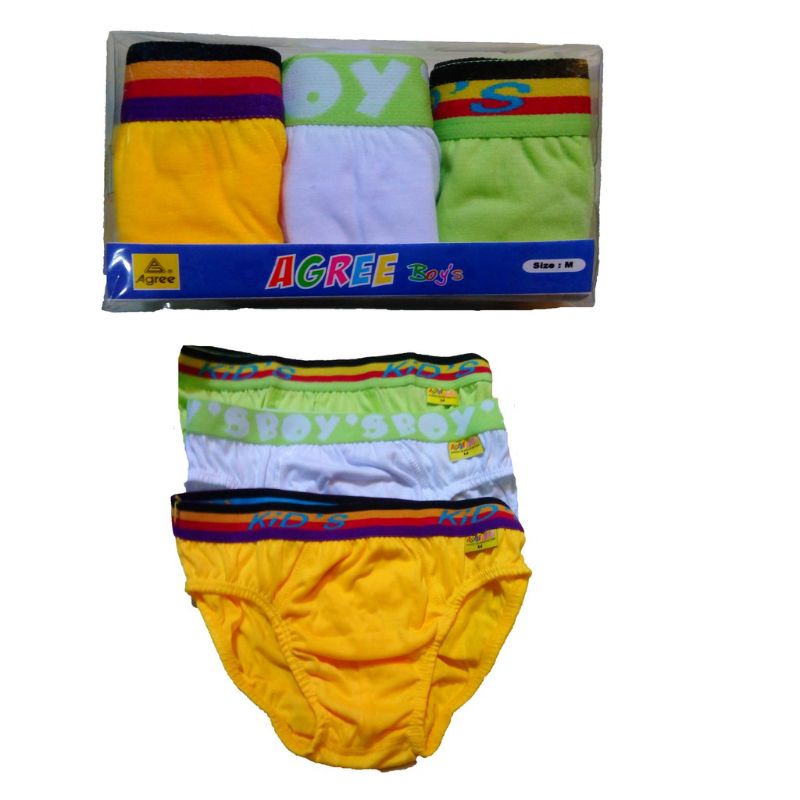 CD Celana Dalam Anak Laki | Agree Boys AG 200-KL | 1box isi 3pcs | ORIGINAL *