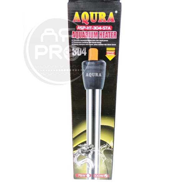 Promo murah Heater aquarium kolam HEATER STAINLESS AQURA 75WATT 100WATT