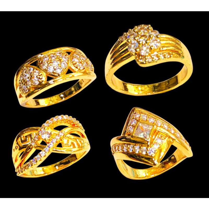 cincin permata//cincin wanita//perhiasan lapis emas