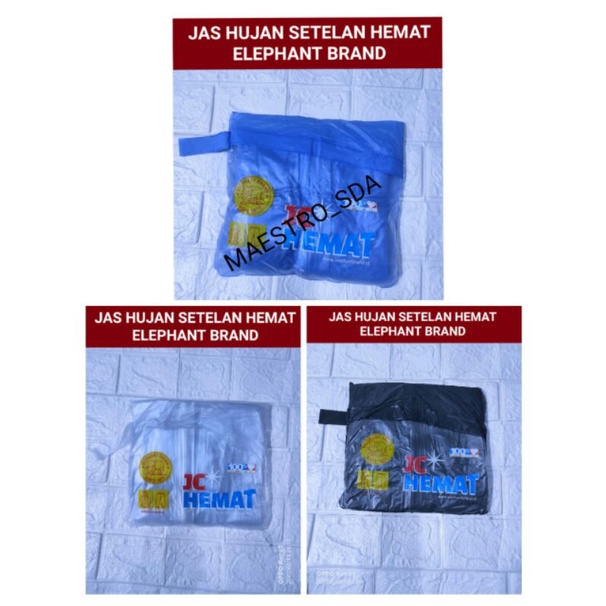 Jas Hujan Jaket Celana Hemat Elephant Brand