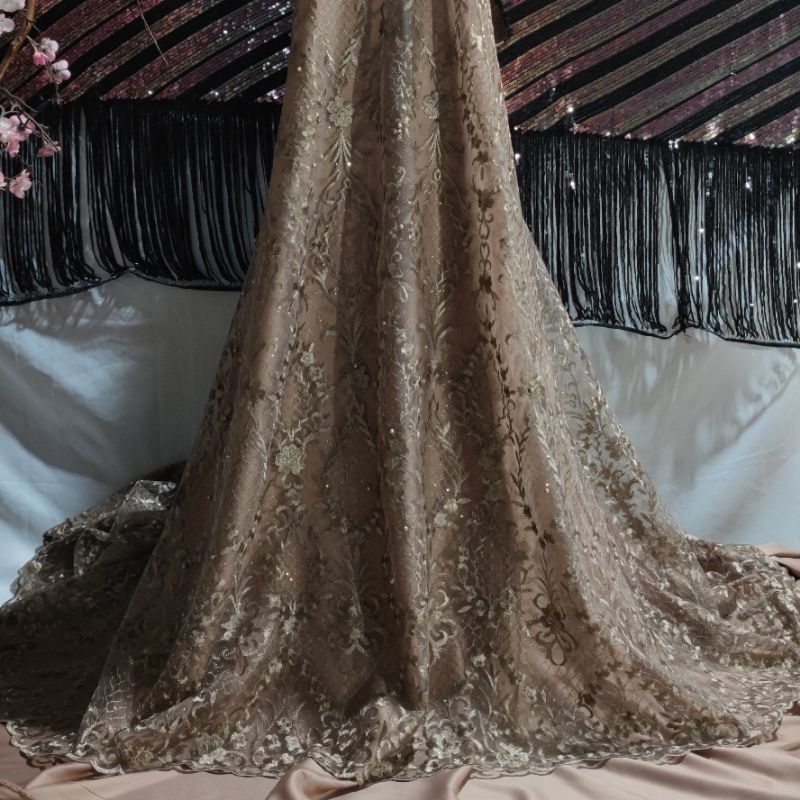 kain tille elisaab / bahan brukat elisaab / tille eliesaab bordir