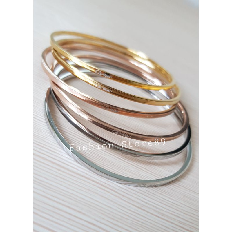 gelang bangle Titanium Set isi 6pcs Import edisi terbatas Antikarat selamanya