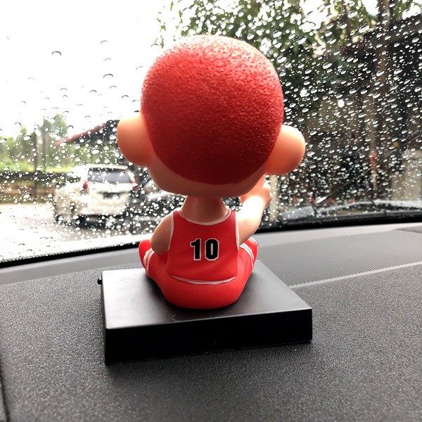 Boneka Figure Miniatur Pajangan Mobil Stand SLAM DUNK no.10 Hanamichi Sakuragi Goyang Shacking Head