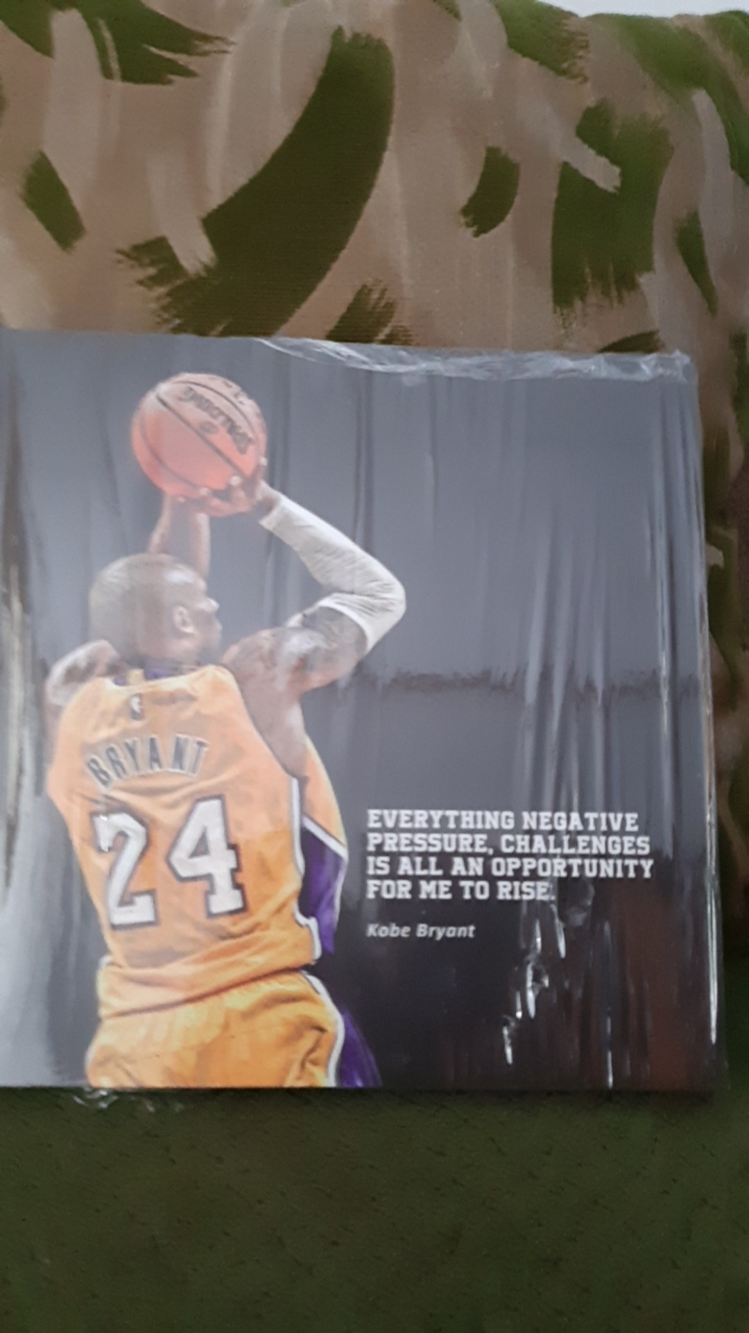 Poster Sign Kayu Basket - Kobe Braynt Black Yellow