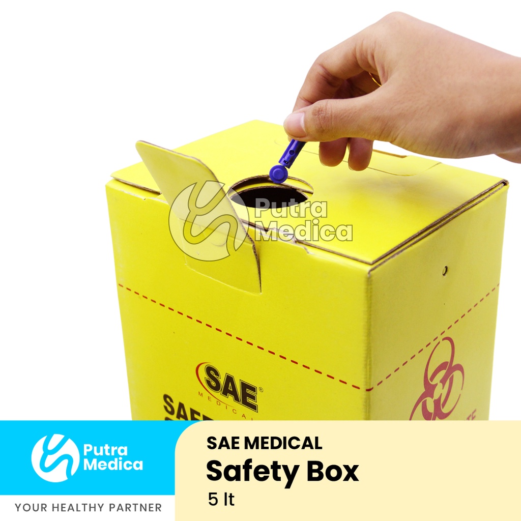 Safety Box 5 Liter / Kotak Limbah Medis Khusus Benda Tajam