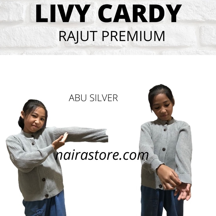 LIVY Cardy Rajut Anak Perempuan Usia 2-10 Tahun Rajut Halus Premium / Cardigan Rajut Anak Perempuan