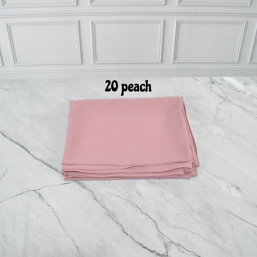 DIAMOND CREPE PASHMINA DIAMOND PREMIUM  JILBAB PASHMINA POLOS KERUDUNG PASHMINA DAIMOND WARNA 1-20 peach