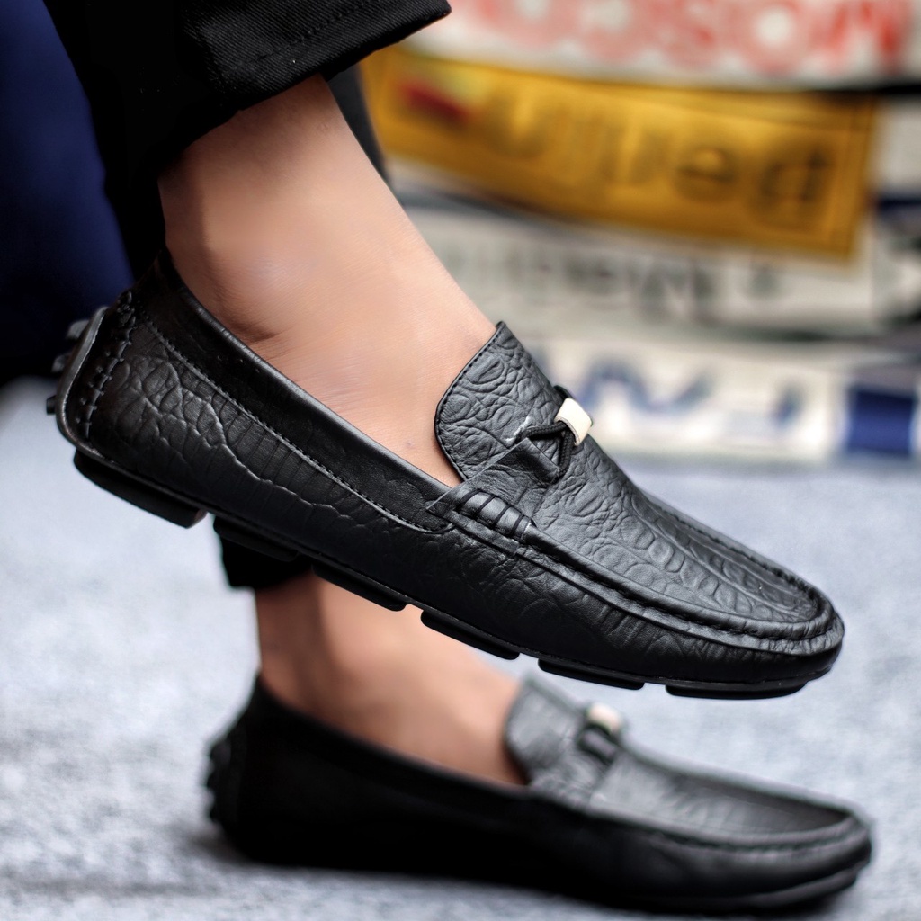 ENOZ X ZARCO - SLOP FORMAL ORIGINAL PRIA KULIT SAPI ASLI SLIP ON KASUAL KERJA SANTAI COWO SEPATU SANDAL CASUAL KEREN MODIS ORI