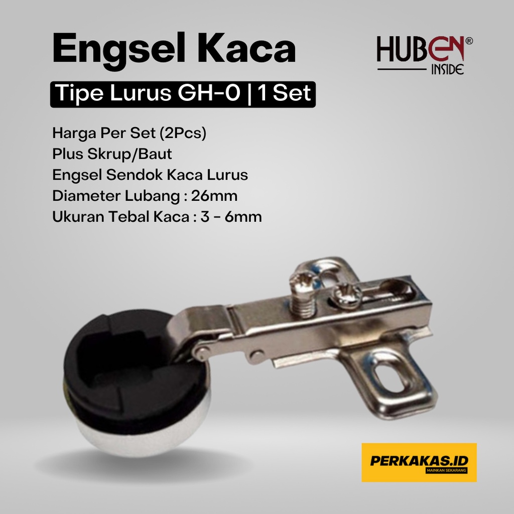 Engsel Sendok Kaca Lurus HUBEN GH-0