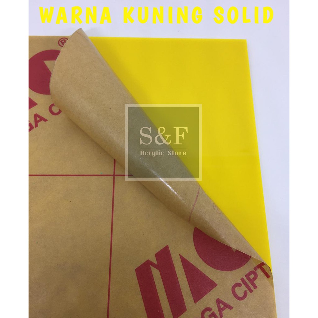 AKRILIK WARNA KUNING GLOSSY / AKRILIK LEMBARAN 3MM / ACRYLIC WARNA / AKRILIK KUNING SOLID/GLOSSY