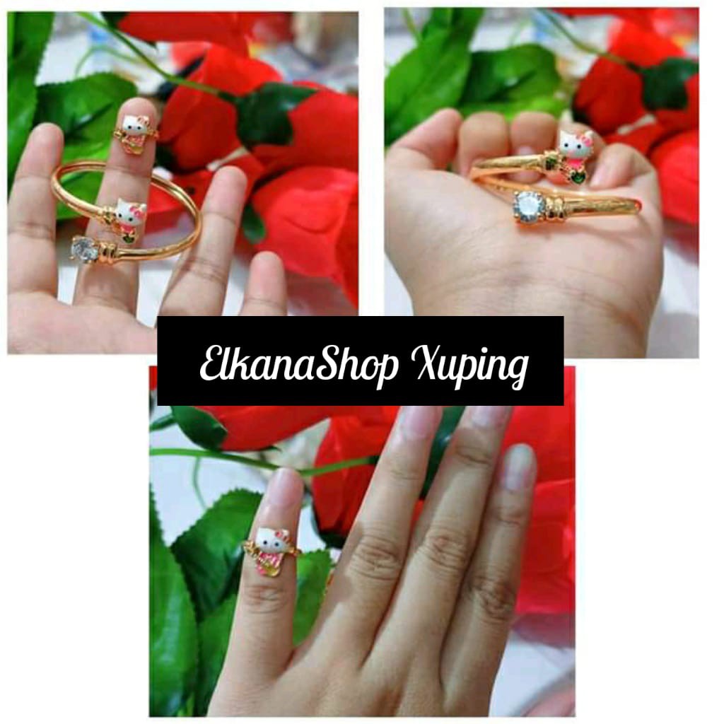 Gelang anak benggel free cincin cat xuping