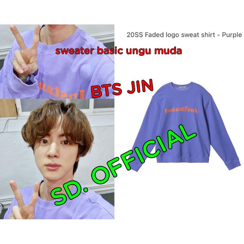 Sweater Basic BTS JIN Instantfunk