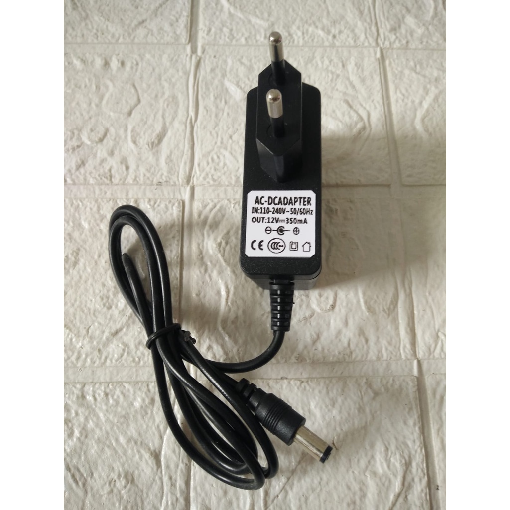 AC-DC ADAPTER 12V 350mA Jek DC 5.5mm X 2.1mm - 2.5mm