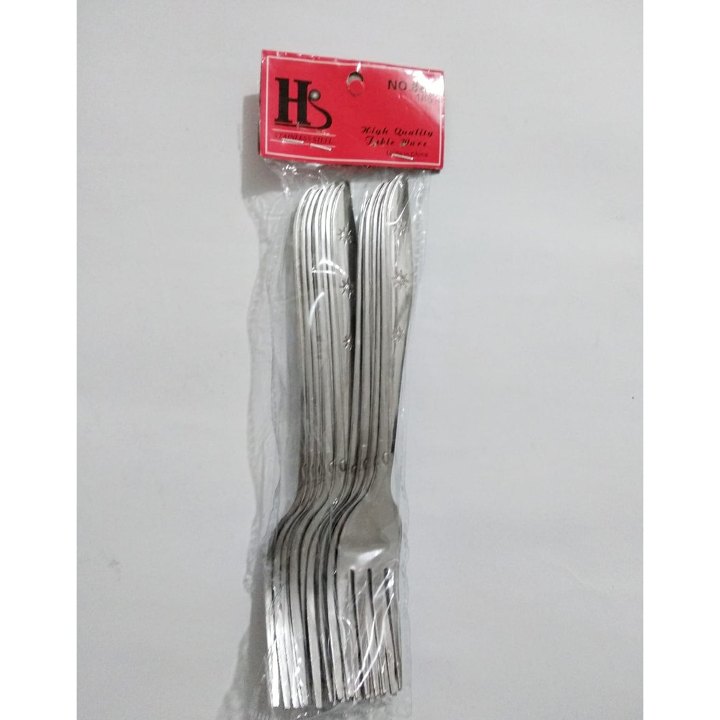 Garpu makan stainless HS isi 12 buah