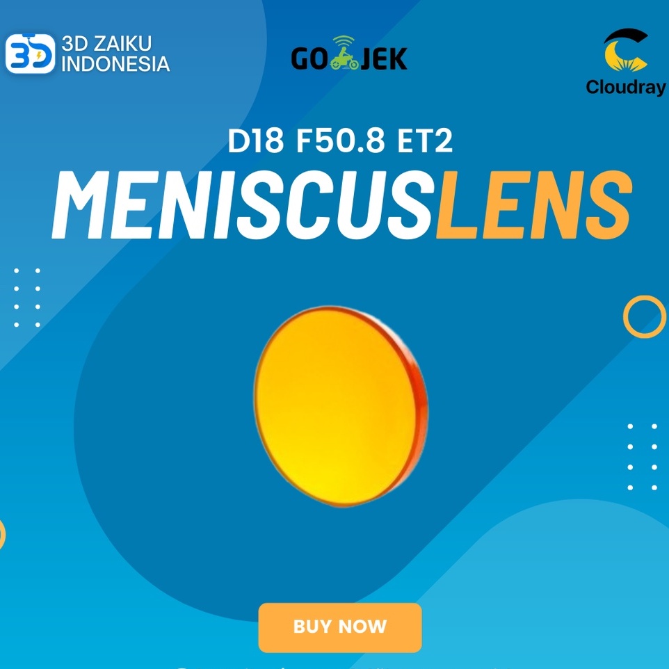 Original CloudRay Focus Lens Lensa CO2 Laser CN CVD ZnSe Meniscus 12 18 20 25 mm