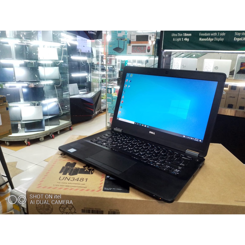 LAPTOP LEPTOP SEKEN BEKAS SECOND DELL LATITUDE E7270 core i7 gen6 RAM 8GB SSD 256 14 inc KEYBOARD BAKCLIGHT backlit