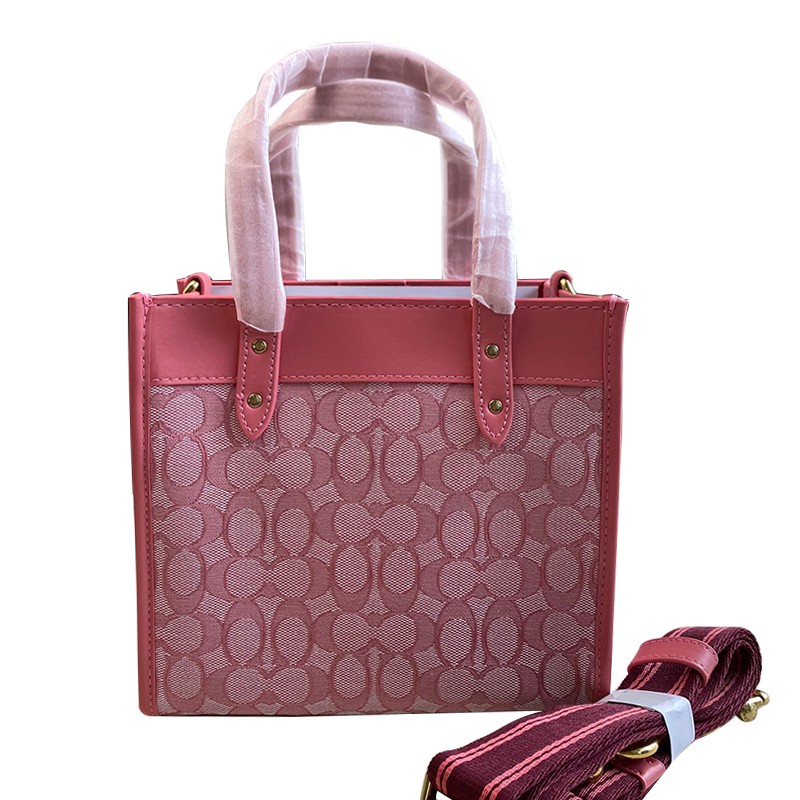 Asli baru COACH Tas WanitaTas Tote tas kulit sapi asli  Tas Tote tas pundak C3865 Kapasitas tinggi