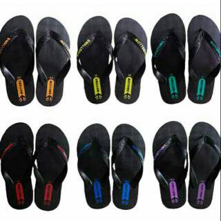 GROSIR 6 PASANG Sandal Swallow Hitam/ Swallow Black / Sandal Japit Swallow Black