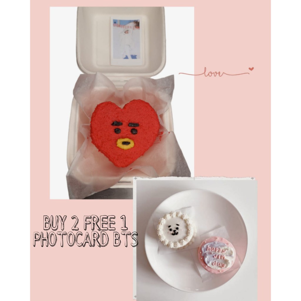 

BT21 Korean lunch box cake | BTS BT21 Free photocard BTS