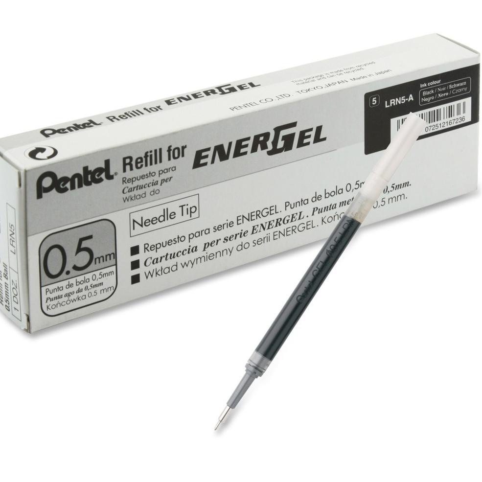 

[PROMO 0CR49] Pentel Refill Pulpen Energel Black 0.5 LRN5-A Model Baru