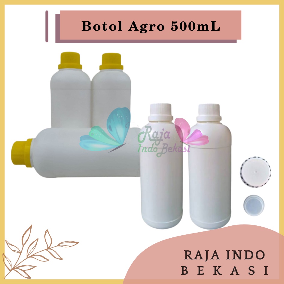 Botol Agro 500ml Botol 500ml Botol HDPE 500ml Dof Botol Kimia Pupuk Bulet Minyak Kapsul Pil Botol Plastik Mini Serbaguna