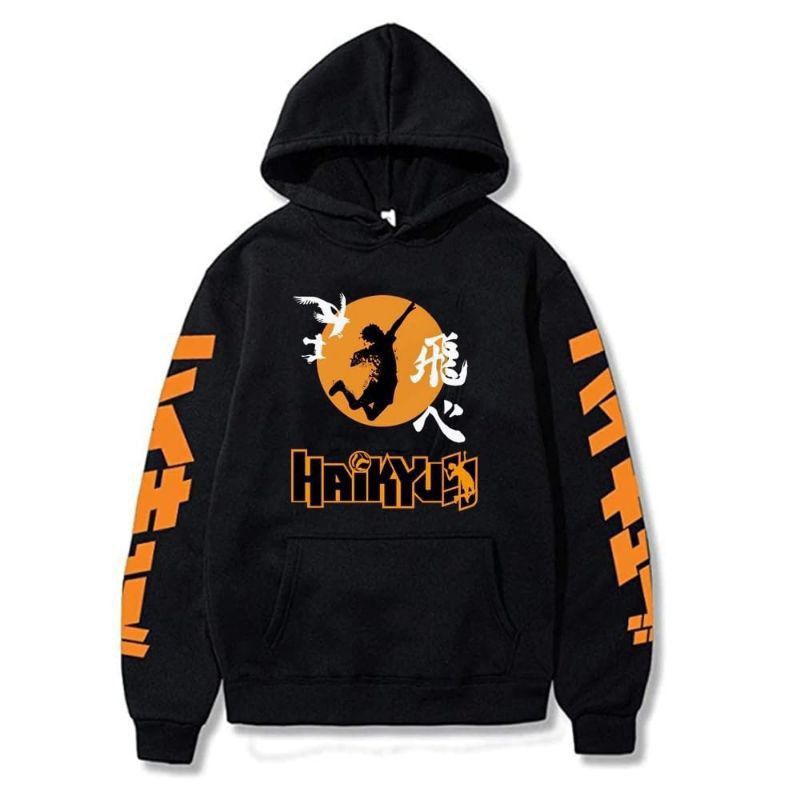 Jaket Sweater Anime Haikyuu Karasuno Premium Hoodie Anime Cosplay Pria Wanita Terbaru Size M-L-XL-XX