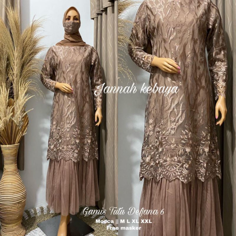launch KEBAYA GAMIS DEFANA JANNAH/GAMIS TUTU TERLARIS/GAMIS TUTU TERMURAH