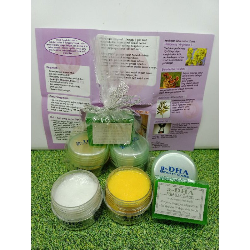 CREAM A-DHA BEAUTY CARE / Dha Original pink &amp; Hijau