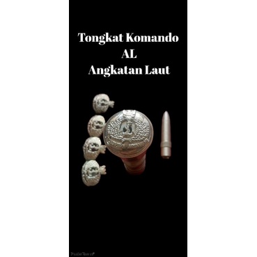Tongkat Komando PDL PDH TNI AL angkatan laut premium lapis emas asli