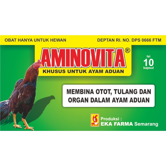 

Eka Farma / AMINOVITA - Obat Ayam Aduan 10 kapsul EKA FARMA