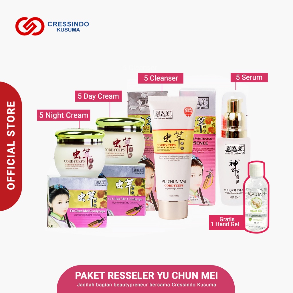 Paket Reseller Yu Chun Mei Cordyceps Whitening Kit