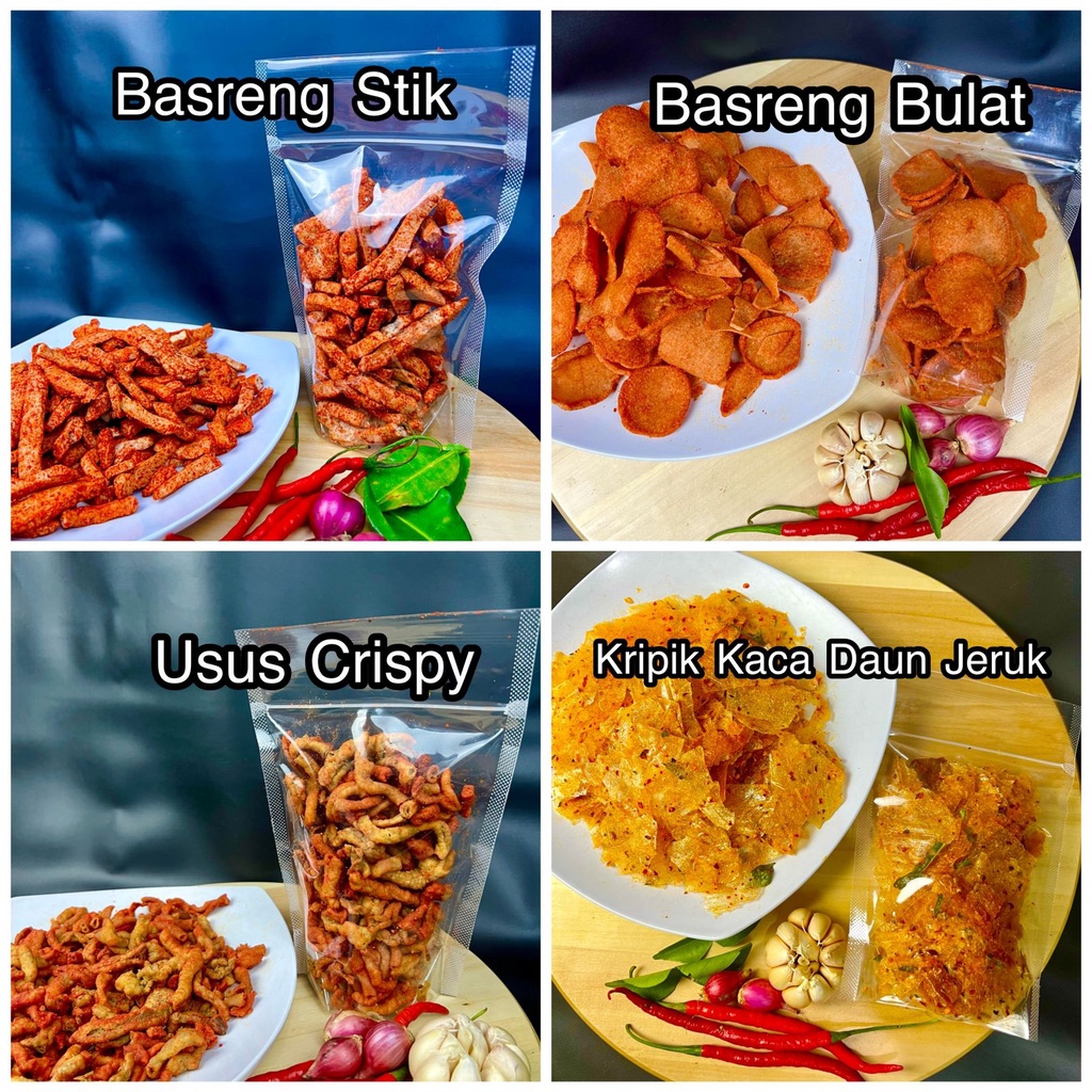 SNACK BASRENG KRIPIK KACA 50 GR USUS CRISPY GURIH KRIUK LADA KEBLINGER-1