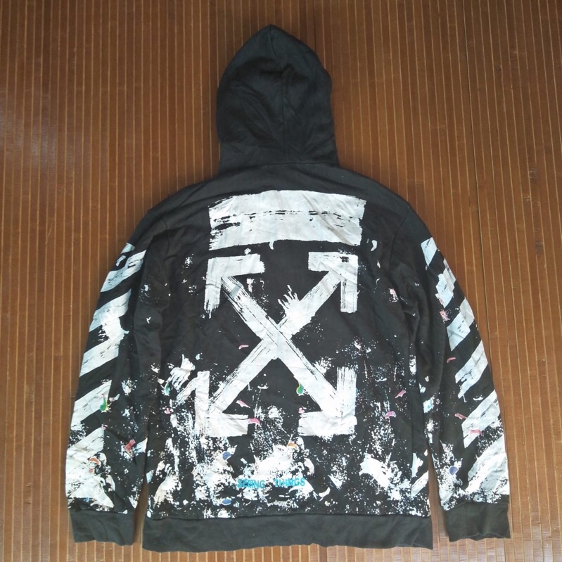 hoodie galaxy paint off white second