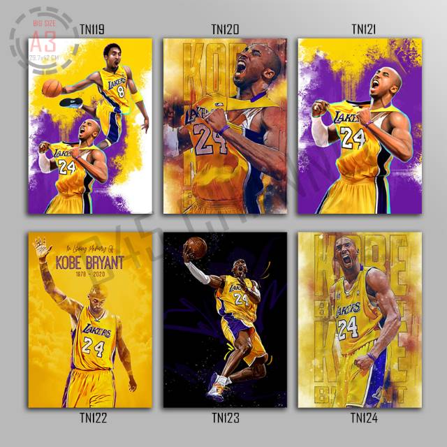 Kobe Bryant Figure Tribute Sports basketball Player Art Decal Wall Decor Sticker